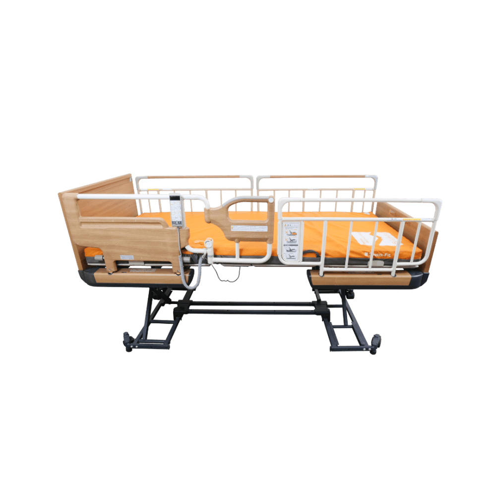เตียงผู้ป่วยไฟฟ้า PARAMOUNT BED รุ่น Rakusho Z สีไม้ (Half) พร้อมที่นอน รุ่น Stretch Fit_2